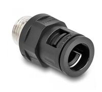 DeLOCK Raccordo per Tubo Flessibile con Filettatura Esterna in Ottone M16, Nero, 2 Pezzi