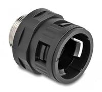 DeLOCK Raccordo per Tubo Flessibile con Filettatura Esterna in Ottone M32, Nero, 2 Pezzi