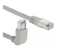DeLock Cavo di rete 83516 – RJ45 Cat.5e S/FTP 2,0 m, connettori inclinato/diritto, grigio