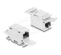 Delock RJ45 Kupplung Cat.6A Buchse zu con Staubschutzklappe per 90768