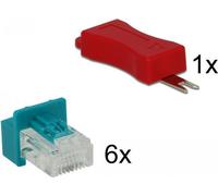 Delock RJ45 Secure Clip con set di connettori con 6 pezzi NEW
