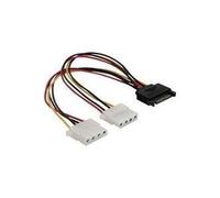 DeLOCK SATA 15pin 2x 4pin Molex female 20cm Delock Adapter SATA Strom 15-pin - 2x 525 Strom NEW