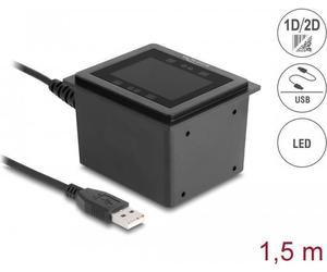 Delock Scanner di codici a barre USB 1D e 2D cablato per installazione fissa - versione tedesca NEW