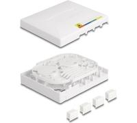 Delock Scatola di connessione in fibra ottica FTTH per 4 x SC Simplex o LC Duplex bianco
