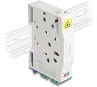 Delock Scatola di connessione in fibra ottica per guida DIN con supporto di giunzione NEW