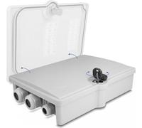 Delock Scatola di distribuzione in fibra ottica per uso interno ed esterno IP55 impermeabile con serratura a 6 porte grigio