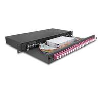 DeLOCK Scatola di giunzione da 19″ per fibra ottica 24 x LC Duplex OM4 1U completamente assemblata [67011]