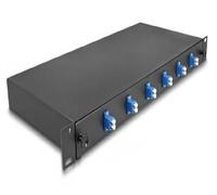 DELOCK 66997 - Scatola di giunzione in fibra ottica da 19'', 6x LC duplex OS2, 1