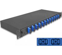 Delock Scatola di giunzione in fibra ottica da 19" 12 x SC Duplex OS2 1U pronta per la giunzione, completamente attrezzata NEW