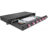 DELOCK 66999 - Scatola di giunzione in fibra ottica da 19'', 6x LC duplex OM4, 1