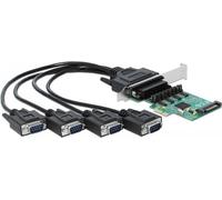 DeLOCK Scheda PCI Express a 4 x RS-232 seriale con alimentazione di tensione - Adattatore seriale - PCIe a basso profilo - RS-2 NEW