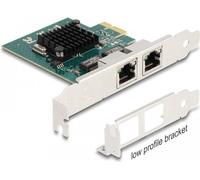 Delock Scheda PCI Express x1 a 2 x RJ45 Gigabit LAN BCM NEW
