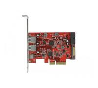 DeLOCK Scheda PCI Express x4 a 1 x USB Type-C esterna femmina + 2 x USB di Tipo-A esterna femmina SuperSpeed USB 10 Gbps + 1 x