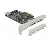 DELOCK 90059 - 4 PCIe > 4 USB 3.1 C esterna, 4 USB 3.1 A