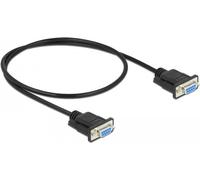Delock 86614 Cavo Seriale [1x Presa RS232 - 1x Presa RS232] 0.5 m Nero