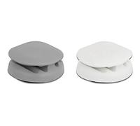 Delock - Set di 2 supporti autoadesivi per cavi con 4 passanti, 2 pezzi