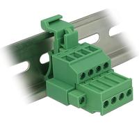 DeLOCK - Set di blocco terminale per binari a 4 pin con chiusura a vite