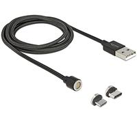 DELOCK 85723 - Cavo dati e di ricarica USB magnetico 2 in 1 Micro-B / tipo C 1,