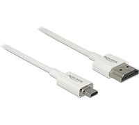 DeLOCK Slim High Quality - Cavo HDMI con Ethernet - da micro HDMI (M) a HDMI (M) - 2,0 m - cavo a doppino intrecciato con tripl NEW