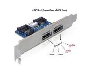 DeLOCK Slot bracket 2x eSATAp 5V/12V scheda di interfaccia e adattatore (Delock Slot bracket 2x eSATAp 5V/12V w) NEW