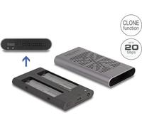 Delock - Speichergehäuse - 20 Gbps, Klonfunktion - M.2 - M.2 NVMe Card - USB-C -