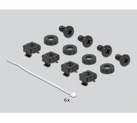 Delock Striscia a spazzola per gestione cavi da 10" con fissaggio cavo 1 HE nero NEW