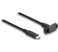 DELOCK SUPERSPEED USB 10 GBPS USB TYPE-C MACHO A HEMBRA DE 1M NEGRO