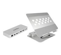 Delock Supporto per tablet e portatile con docking station integrata 18442