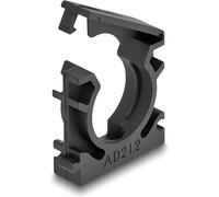 DeLOCK Supporto per Tubo con Clip di Chiusura, 21,2 mm, 4 Pezzi, Nero