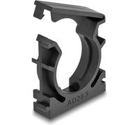 DeLOCK Supporto per Tubo con Clip di Chiusura, 28,5 mm, 4 Pezzi, Nero