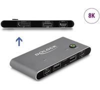 Delock Switch KVM USB-C su DisplayPort 8K 30 Hz con USB 2.0 NEW