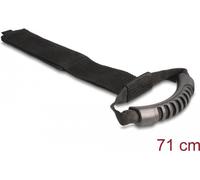 Delock tracolla con velcro L 710 x L 50 mm nera 2 pezzi NEW