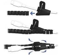 Delock tubo a spirale con strumento di inserimento 2,5 m x 20 mm nero