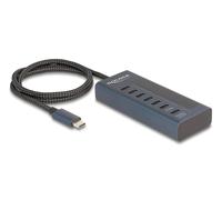 Delock USB 10 Gbps Hub con 7 porte USB Type-C 6 x Porta dati + 1 x Dati e Pd 20 watt con visualizzazione delle prestazioni - Nouvo