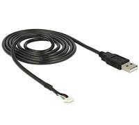 DeLOCK USB 2.0 A M / 5 pin V5 1.5m cavo per fotocamera 1,5 m Nero - Cavi per fotocamera (1,5 m, Nero, 5 pin SMT, USB 2.0 A, Male Connector/Male Connector)