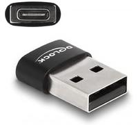 DELOCK USB 2.0 ADAPTADOR USB TYP-A MACHO A USB TIPO-C HEMBRA NEGRO