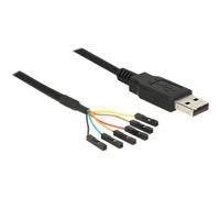 DeLOCK 1.8m USB2.0-A/TTL 6-p Nero