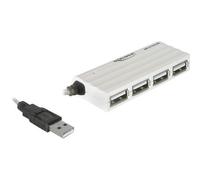 Delock USB 2.0 external 4-port HUB 480 Mbit/s Bianco Windows 87445