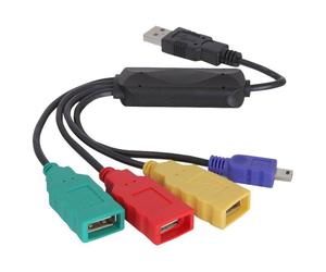Delock USB 2.0 external cable Hub Hub 4 x 2.0 Desktop 4-port 61724