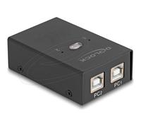Switch USB DeLock 11505 2 PC a 4 periferiche USB 2.0 6 porte metallo