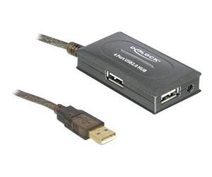 Delock USB 2.0 VerlängerungsCavo 10 m aktiv con Hub Extension Cable 10 82748