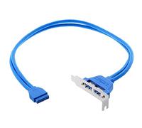 DELOCK USB 3.0 19-PIN - 2 X USB 3.0-A CABLE USB 0,4 M 3.2 GEN 1 (3.1 GEN 1) USB A AZUL