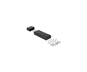 DeLock USB 3.0 Dual Band WLAN ac-a-b-g-n Stick Adattatore di rete USB 3.0 802.11b, 802.11a, 802.11g, 802.11n, 802.11ac nero