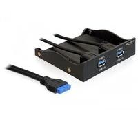 Delock Frontpanel 2xusb 3.0 Hard Drive Adapter Argento