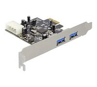 DELOCK 89241 - USB-│.3.0, 2 porte, PCI-Express, potenza Molex
