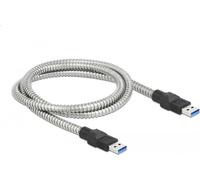 DELOCK USB 3.2 Gen 1 Cavo Tipo-A Plugico TYPE-A con mantello in metallo 1 m NEW