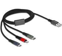 Delock Cavo di ricarica USB 3 in 1 Tipo-A a Lightning / Micro USB / 87277