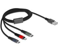 DeLOCK USB 3in1 Lightn. mUSB/USB-C 1m 87277 3-farbig