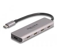 DELOCK 64238 - Hub USB 3.0 a 4 porte, da USB-C a 4x C + alimentazione, 15 cm