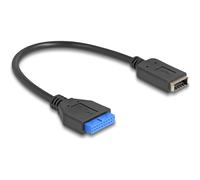 Connettore USB a 19 pin tipo A con chiave USB tipo E, Adattatore Nero/Blu